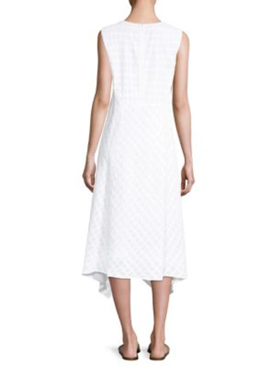 Shop Lafayette 148 Romona Asymmetric Dress In White