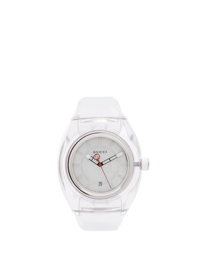 Sync Rubber Watch In Clear Multi