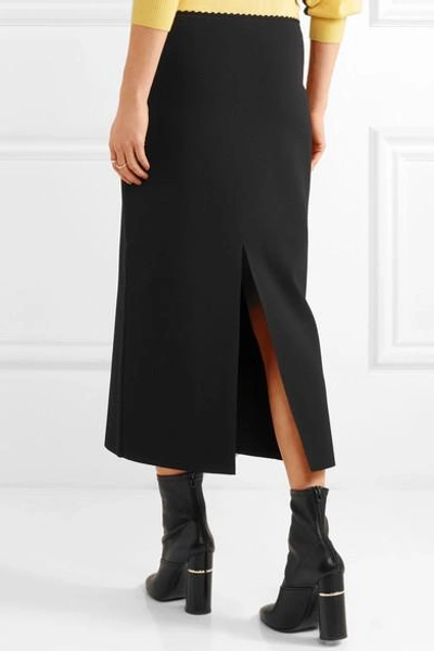 Shop Proenza Schouler Stretch-knit Midi Skirt In Black