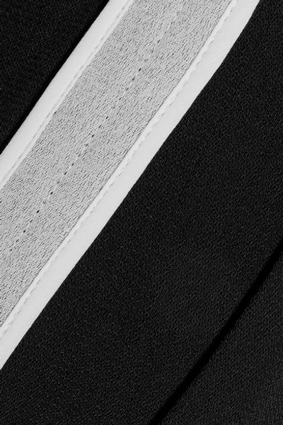 Shop Proenza Schouler Striped Crepe Wide-leg Pants In Black