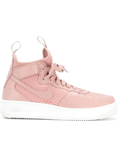 Shop Nike Air Force 1 Ultraforce Mid Sneakers In Pink