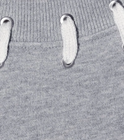 Shop Jonathan Simkhai Whipstitch Cotton Sweatshirt In Grey