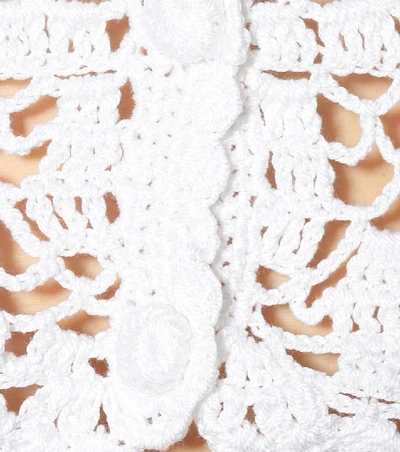 Shop Anna Kosturova Bianca Crocheted Cotton Crop Top In White