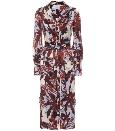 Shop Erdem Quenna Silk Crêpe De Chine Dress In Multicoloured