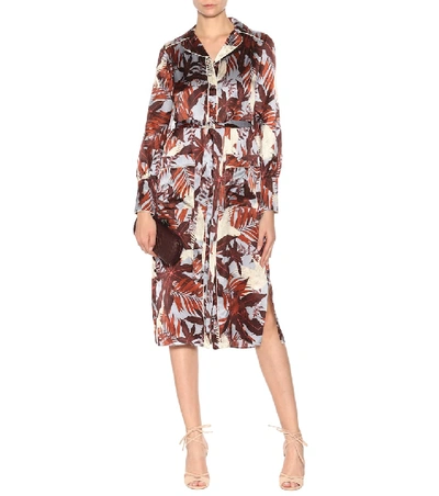 Shop Erdem Quenna Silk Crêpe De Chine Dress In Multicoloured