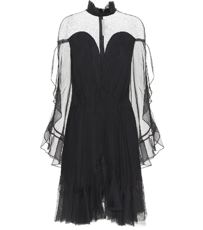 Shop Jonathan Simkhai Silk-chiffon Dress In Black