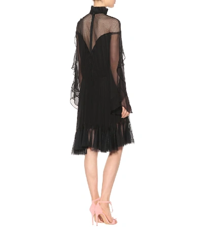 Shop Jonathan Simkhai Silk-chiffon Dress In Black