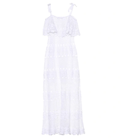 Shop Anna Kosturova Marianne Crocheted Cotton Dress In White