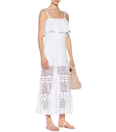 Shop Anna Kosturova Marianne Crocheted Cotton Dress In White