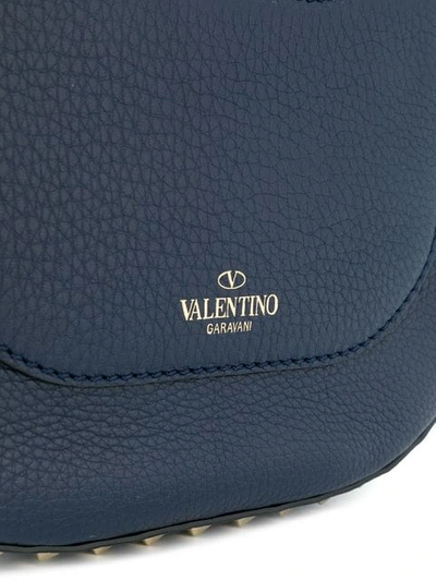 Shop Valentino Garavani Rockstud Saddle Bag In Blue