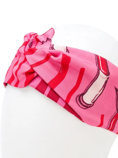 Shop Valentino Printed Hairband - Pink