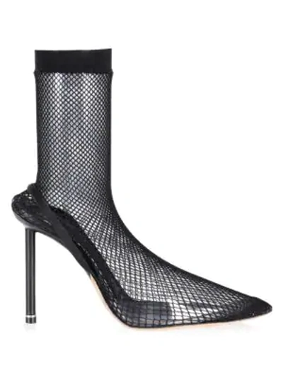 Shop Alexander Wang Caden High Heel Fishnet Booties In Black