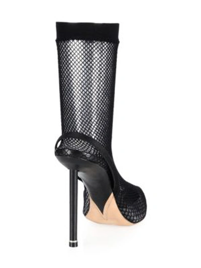 Shop Alexander Wang Caden High Heel Fishnet Booties In Black