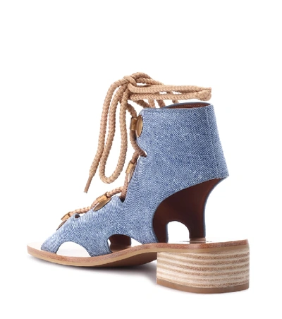 Shop See By Chloé Edna Suede Sandals In Blue