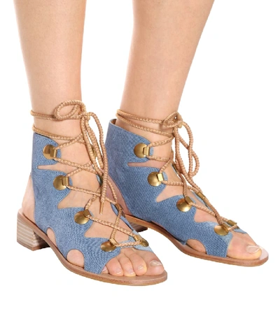 Shop See By Chloé Edna Suede Sandals In Blue