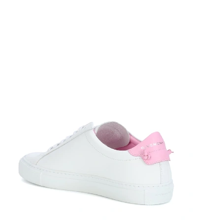 Shop Givenchy Urban Knots Leather Sneakers In White