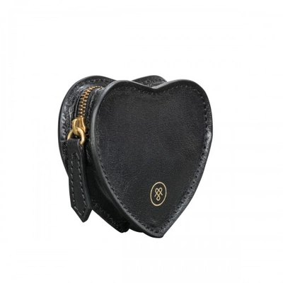 Shop Maxwell Scott Bags Maxwell Scott Italian Leather Heart Coin Purse - Mirabella Black