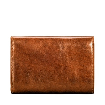 Shop Maxwell Scott Bags Handcrafted Leather Purse With Pocket In Tan