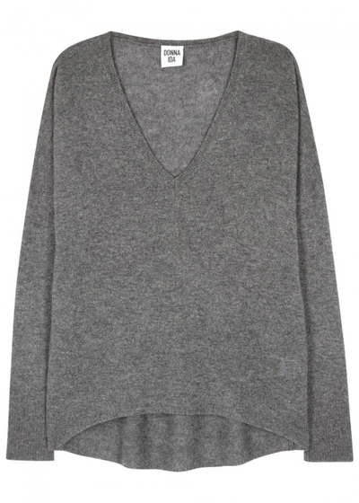 Shop Donna Ida Lauren Grey Cashmere Jumper