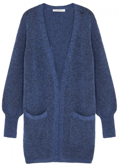 Gestuz Peoni Knitted Longline Cardigan In Blue | ModeSens