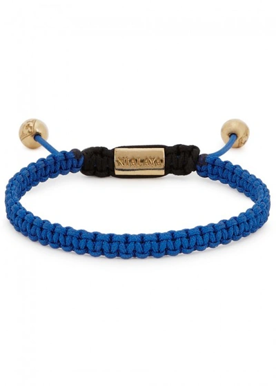 Shop Nialaya Blue Woven Cord Bracelet