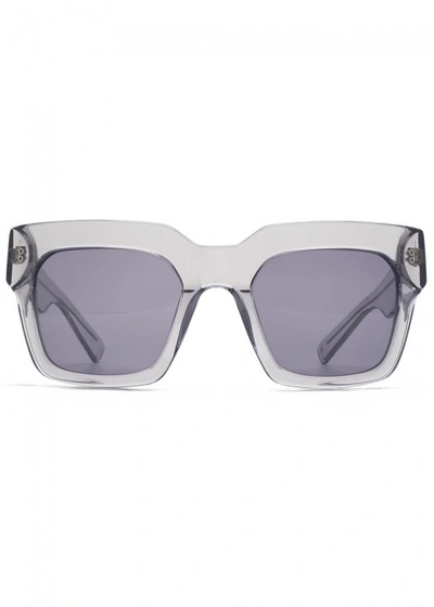 Shop Hook Ldn Genesis Grey Square-frame Sunglasses