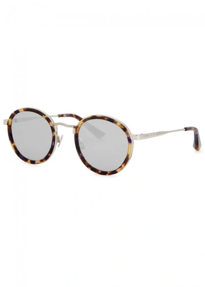 Shop Taylor Morris Eyewear Zero Tortoiseshell Round-frame Sunglasses In Brown