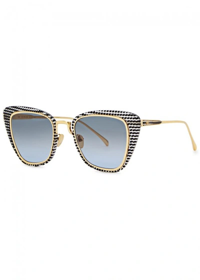 Shop Am Eyewear Sal Cat-eye Sunglasses In Blue