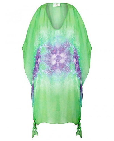 Shop Aya Silk Emerald Tunic In Green