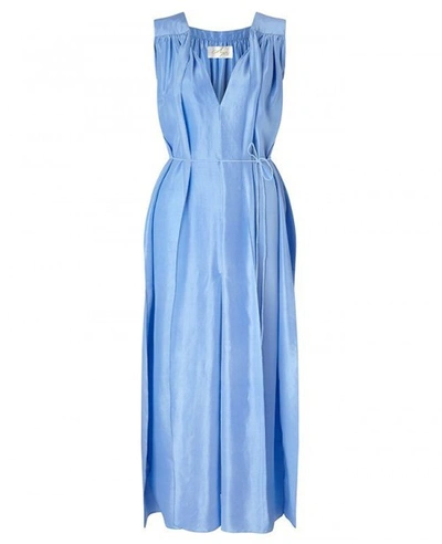 Shop Aya Silk Lalimar Maxi Dress In Vista Blue