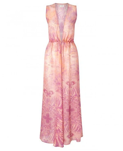 Shop Aya Silk Rhodochriste Chiffon Cover Up In Pink