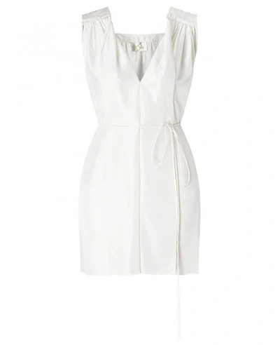 Shop Aya Silk Diamond Short Dress In White