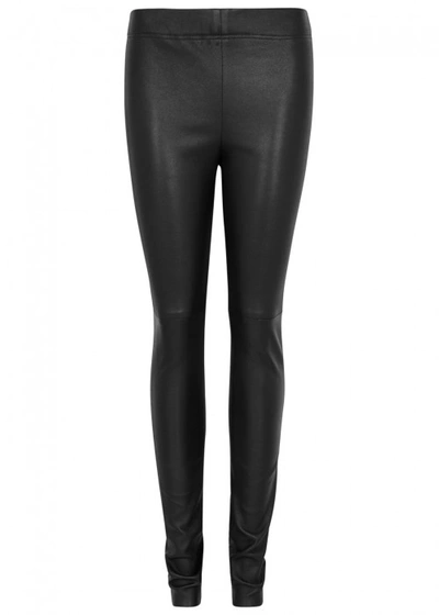 Shop Dom Goor Black Leather Leggings