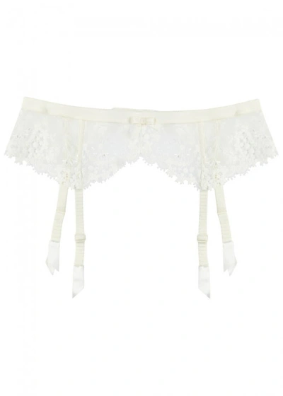 Shop Simone Perele Wish Ivory Lace Suspender Belt