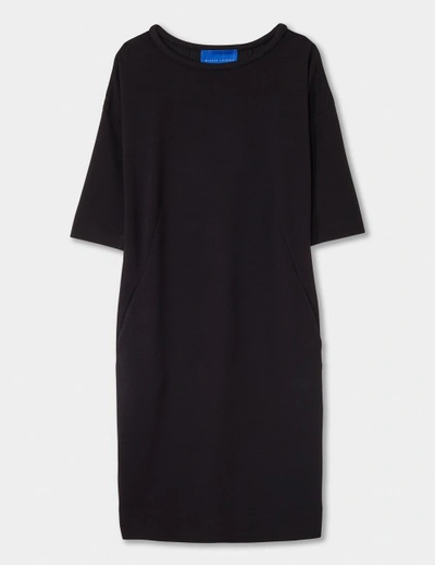 Shop Winser London Crepe Jersey Sleeve Shift Dres In Black