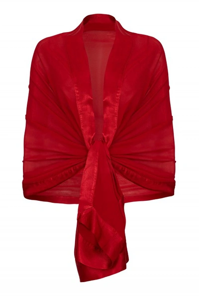 Shop Ghost Zara Shawl Chilli Red