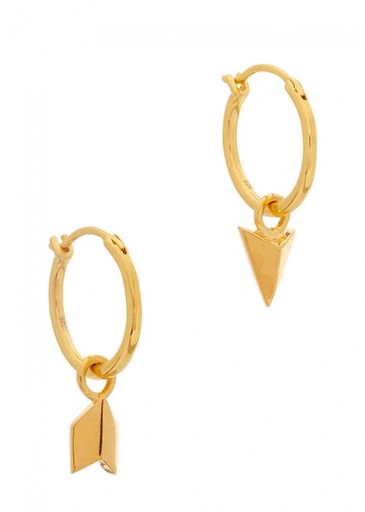 Shop Missoma 18kt Gold Vermeil Arrow Hoop Earrings