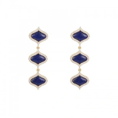 Shop Gyan Jewels Lattice Earrings Lapis Lazuli
