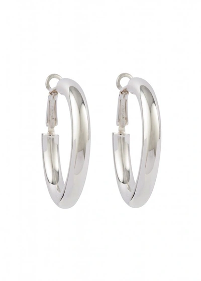 Shop Susan Caplan Contemporary Hoops In Sterling Silver