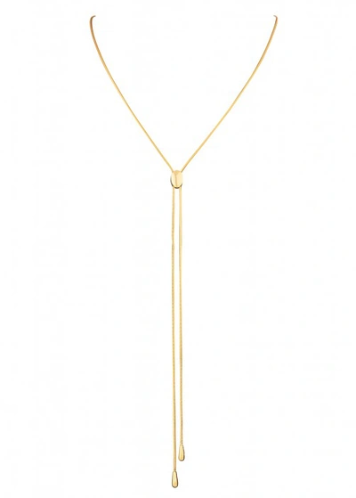 Shop Susan Caplan Contemporary Linea Lariat Necklace In 18ct Gold Vermeil