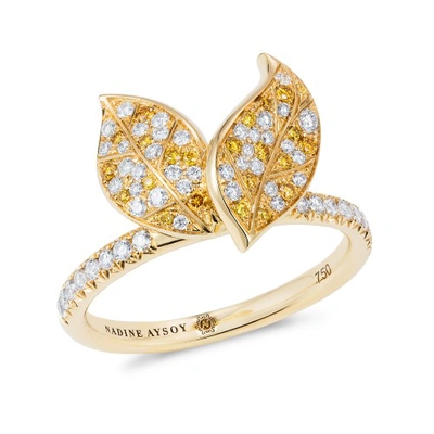 Shop Nadine Aysoy Petites Feuilles Gold Ring