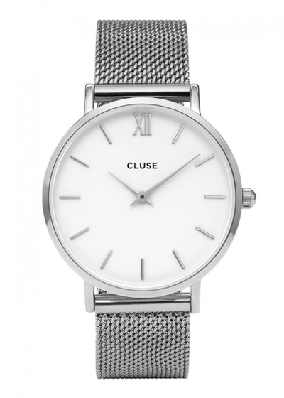 Shop Cluse Minuit Silver Tone Watch