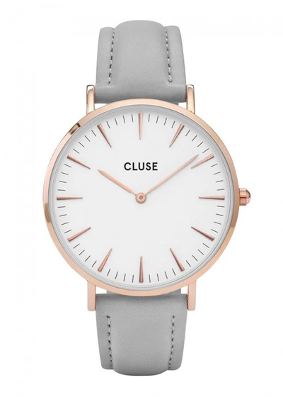 Shop Cluse La Bohème Rose Gold Tone Watch In Grey
