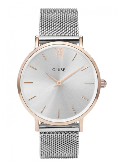 Shop Cluse Minuit Silver Tone Watch