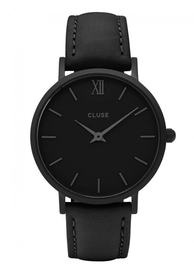 Shop Cluse Minuit Black Stainless Steel Watch