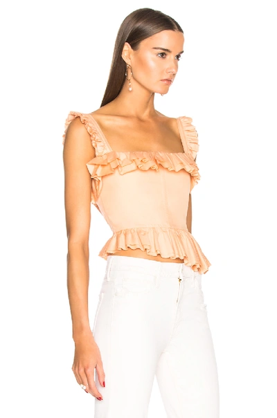 Shop Brock Collection Tegan Top In Peach In Orange