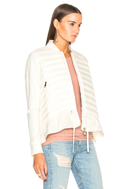 Shop Moncler Maglia Cardigan In White