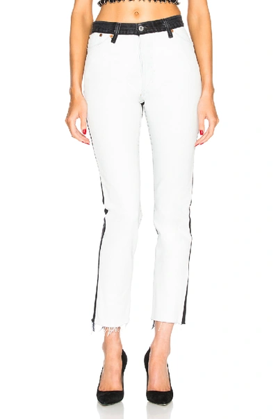 Shop Re/done Levi's Heritage Box High Rise In White,black