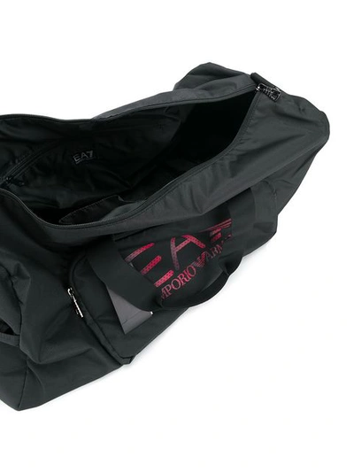 Shop Ea7 Logo Print Holdall In Black