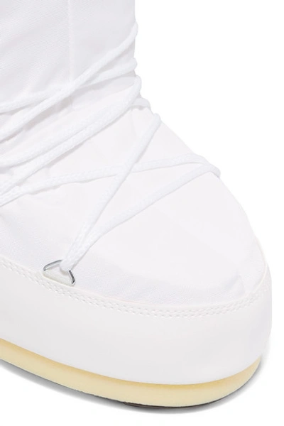 Moon Boot Icon Shell And Faux Leather Snow Boots In White